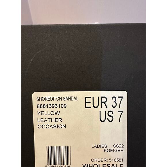 Kurt Geiger London Shoreditch Strappy Sandals Neon Yellow Size 7 NWT Bold Heels - Picture 12 of 13